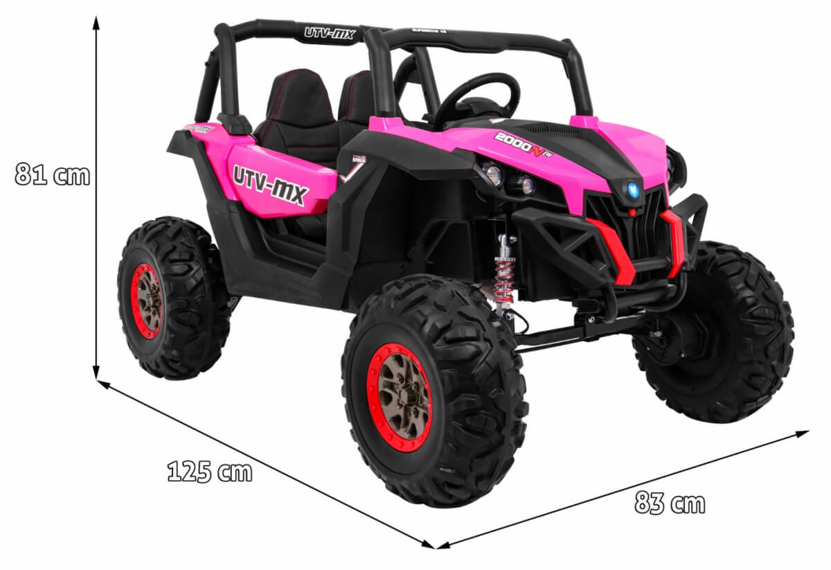 UTV Buggy 4x4 2 Locuri Roz | Masinuta Electrica Copii - imagine 2