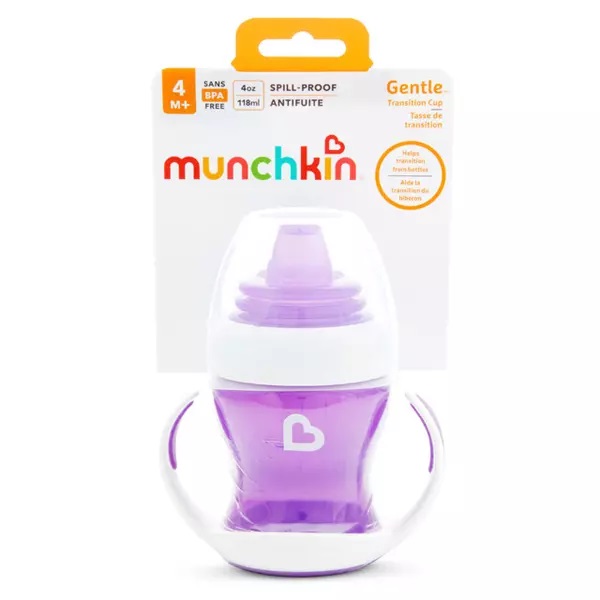 Cana de tranzitie Munchkin Gentle, 118 ml, Purple - imagine 2