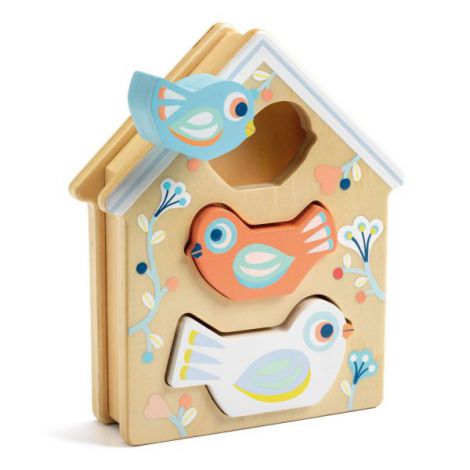 Jucarie Djeco BabyBirdi - Educativa din Lemn - imagine 2