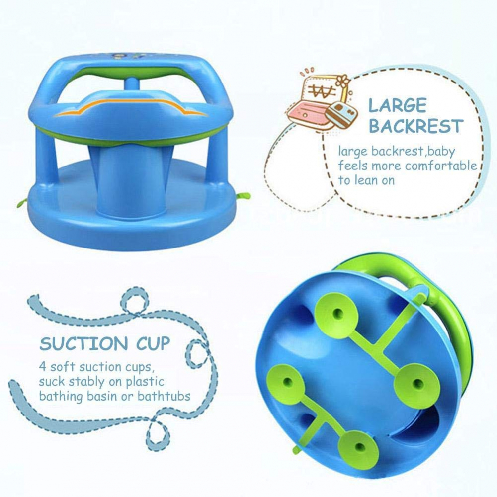Scaun de baie Little Mom, ergonomic, turcoaz - imagine 7