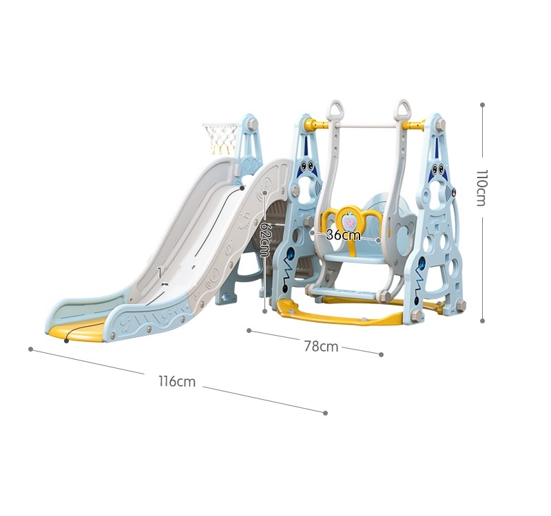 Spațiu Joacă 3in1 Nichiduta Astronaut Blue cu Tobogan - imagine 8