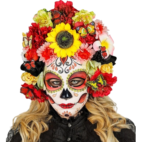 Masca Dia de los Muertos Deluxe | Widmann - imagine 2