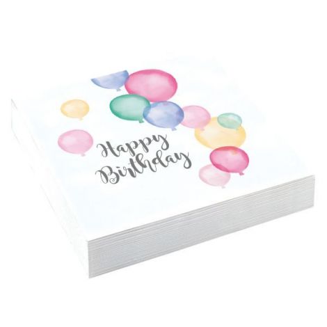Servetele Happy Birthday Amscan, 20 buc/pachet