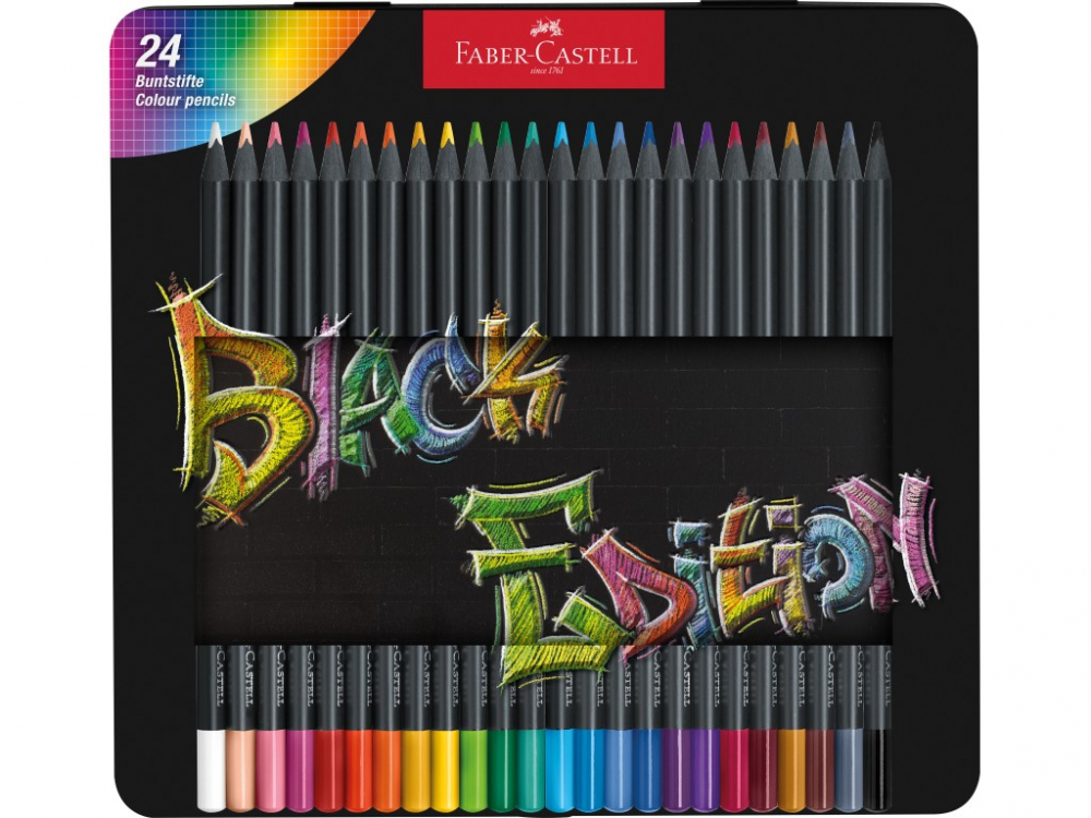 Set 24 Creioane Faber-Castell Black Edition