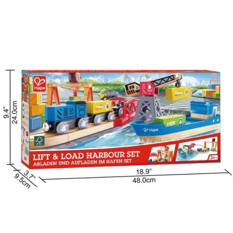 Hape Port cu Trenuri - Jucarie Educativa din Lemn - imagine 5
