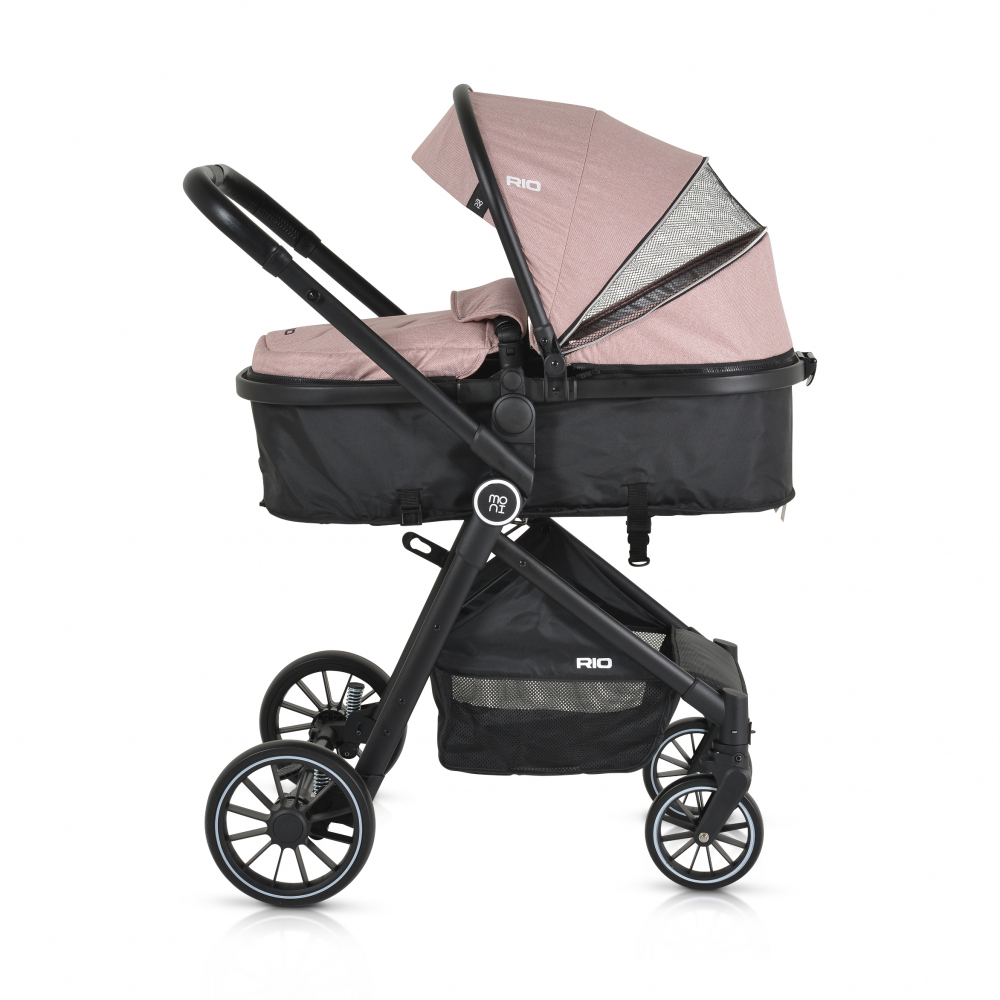 Carucior Moni Rio 2in1 Aluminiu, Roz - imagine 7