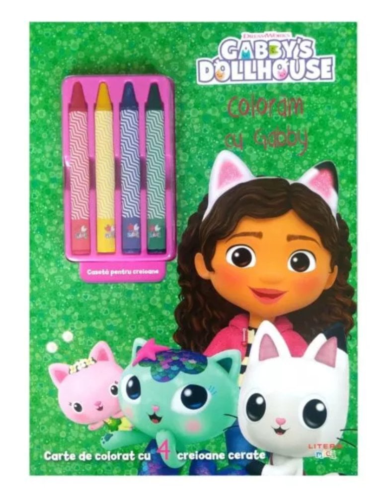 Gabby's Dollhouse - Carte de Colorat cu Creioane - Litera