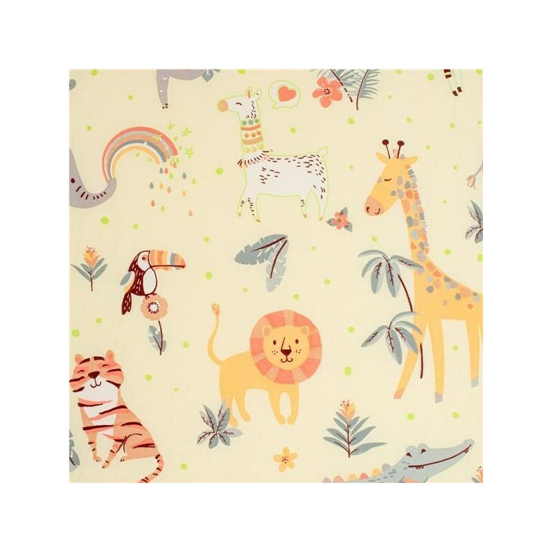 Saltea Patut New Baby Zoo 120x60 cm, Multicolor