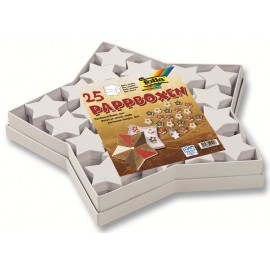 Set 25 Cutii Stea Albe Folia Paper