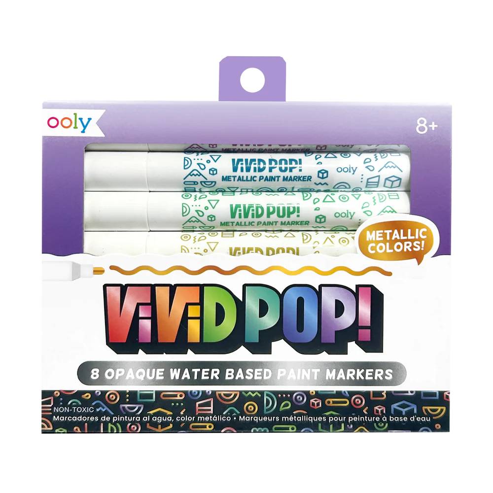 Carioci Metalice Ooly Vivid Pop 8 Culori | Străucire