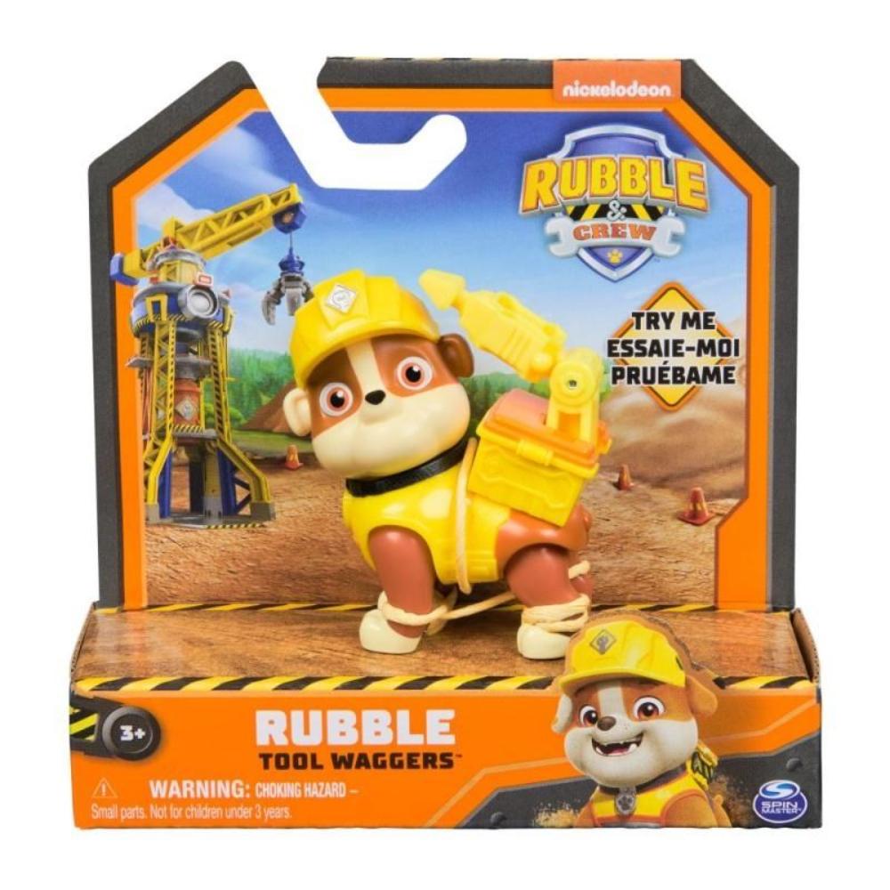 Figurina Rubble& Crew Rubble 5 cm cu Masina de Gaurit
