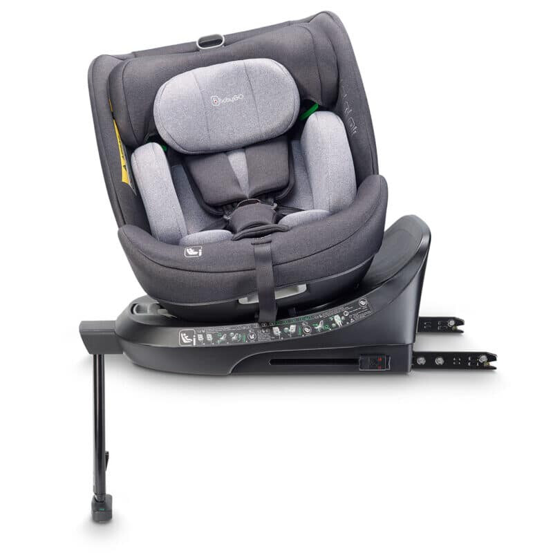 Scaun Auto Rotativ BabyGo MOVE360, Isofix, Gri - imagine 9