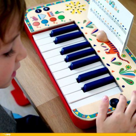 Sintetizator Djeco din Lemn, 4 Instrumente, +3 Ani - imagine 2