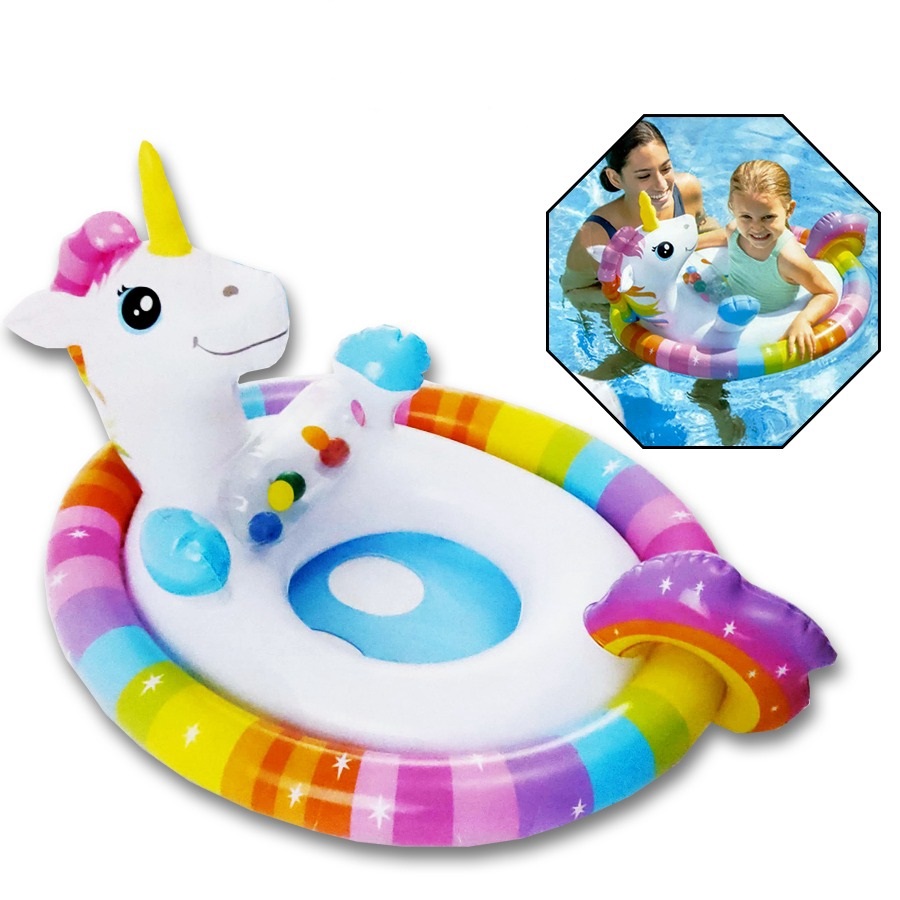 Colac Gonflabil Copii Unicorn Vesel Ikonka - imagine 6