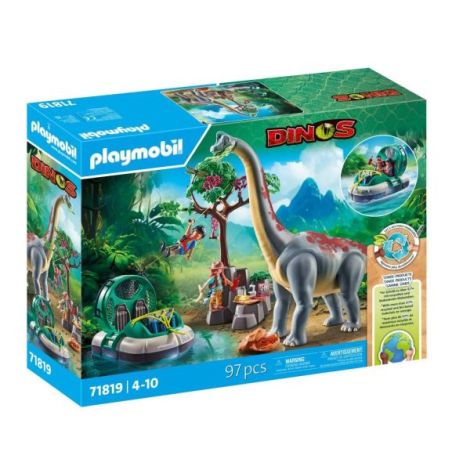 Playmobil Brachiosaurus & Hovercraft Aventură - imagine 2