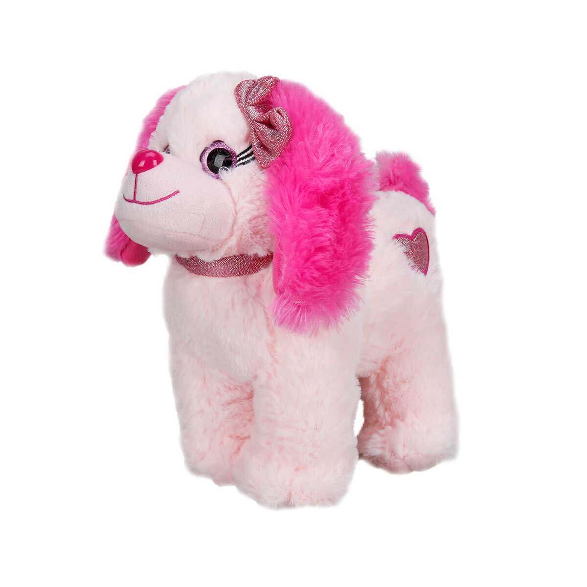 Cățeluș Puffy Friends 25 cm, Roz