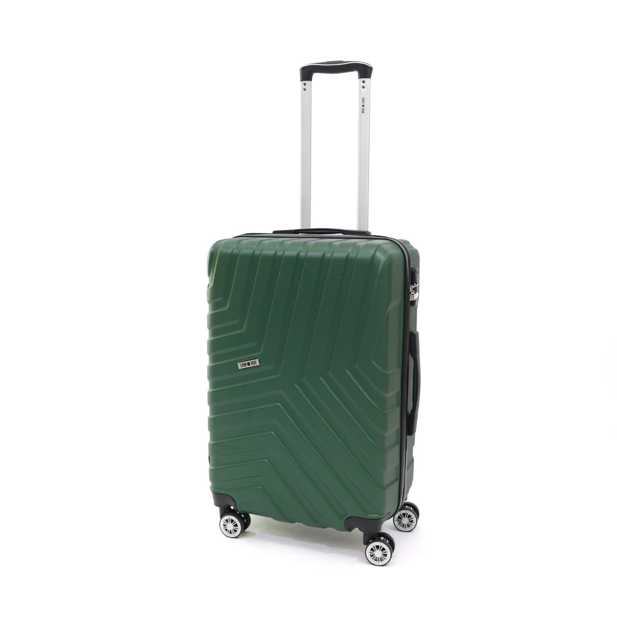 Troler Lamonza Malibu Verde, 4 Roti, Cu Cifru