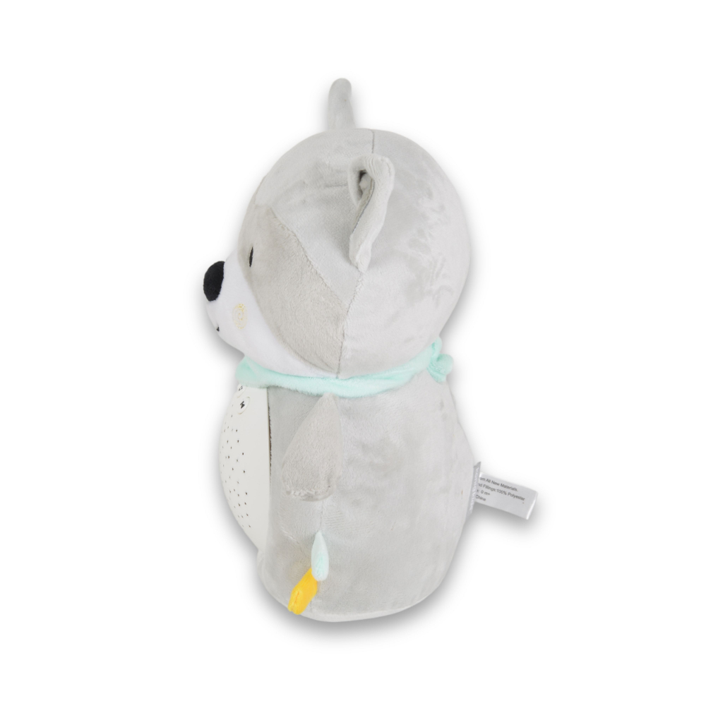 Lampa de veghe Moni Snuggly Racoon cu sunete relaxante