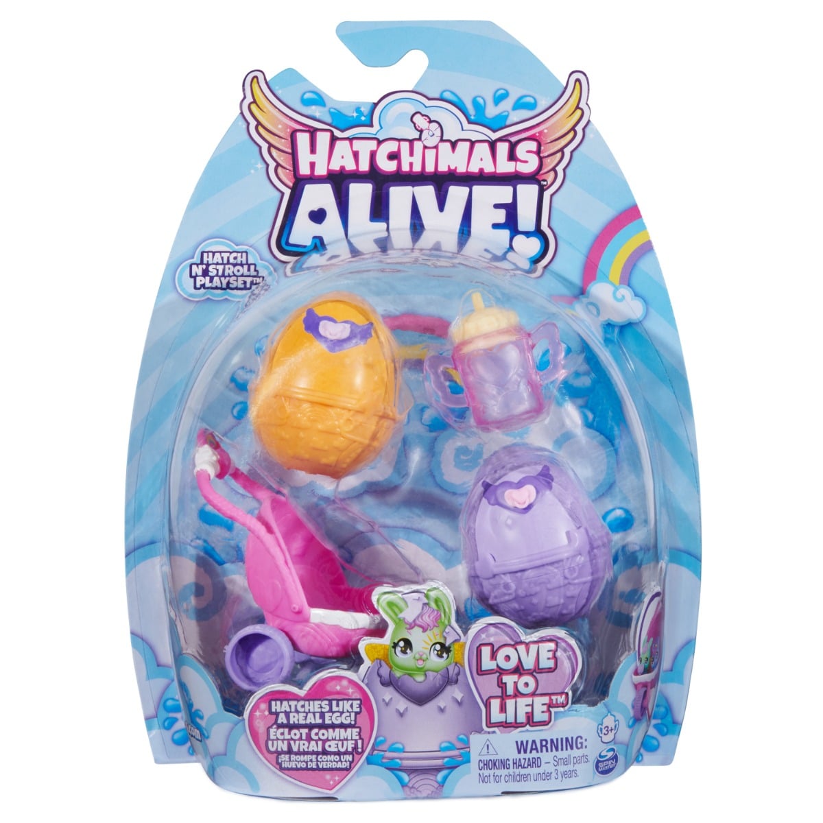 Set Figurine Hatchimals cu Carucior