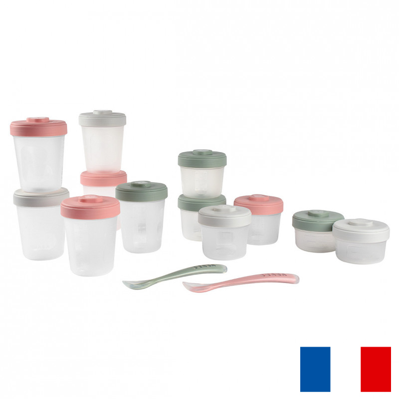 Set Recipiente Hrana Beaba Eucalyptus, 12 Bucăți