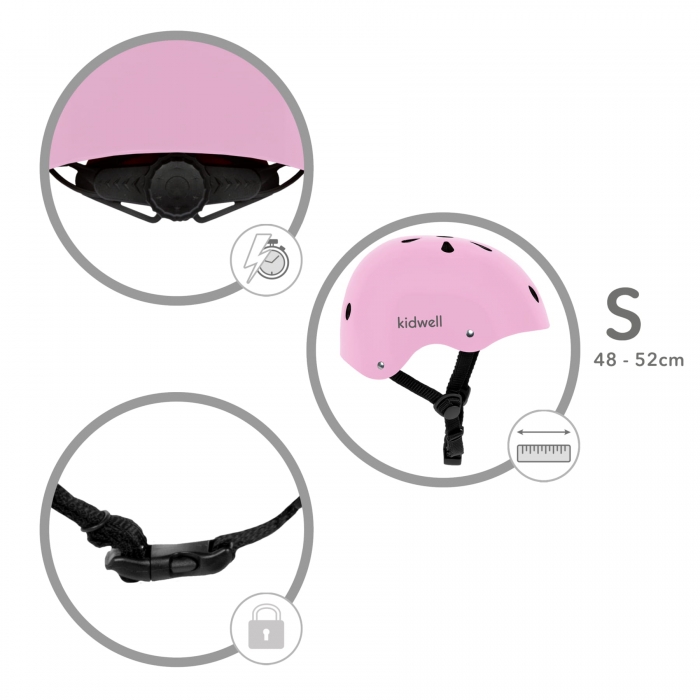 Casca Kidwell ORIX II Pink, S 48-52 cm - imagine 6
