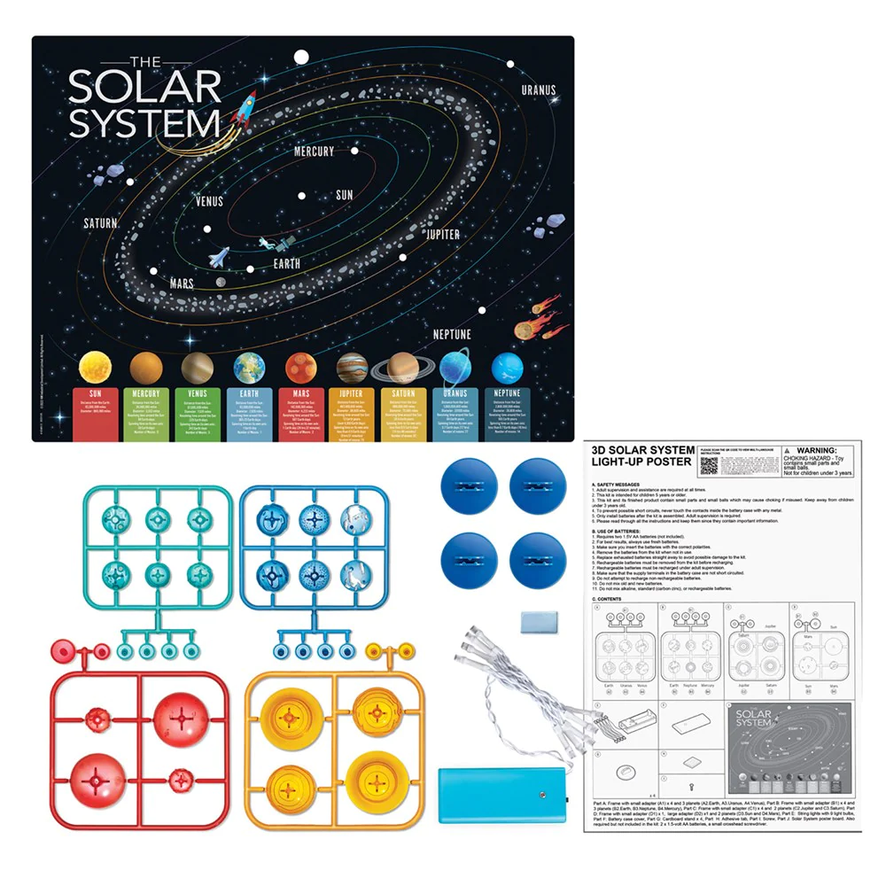 Poster Luminos 3D Sistemul Solar 4M - imagine 2