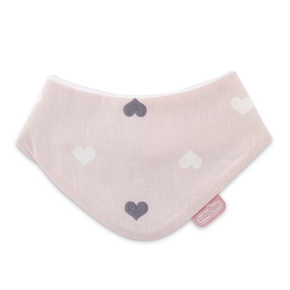 Baveta cu 2 fete tip eșarfă BabyJem Scarf Pink - imagine 2