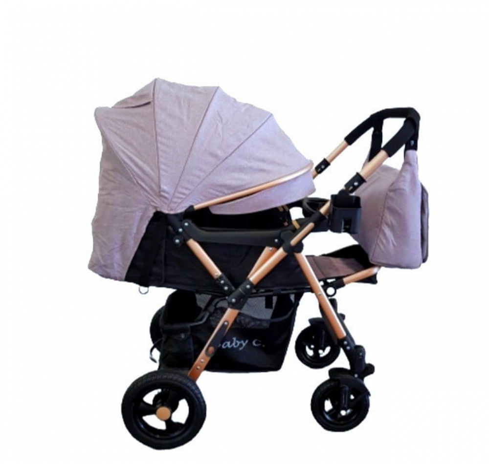 Baby Care PRO 511 Carucior Gri cu Geanta Inclusa