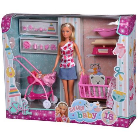 Set Steffi Love New Born Baby cu Bebelus și Accesorii - imagine 8