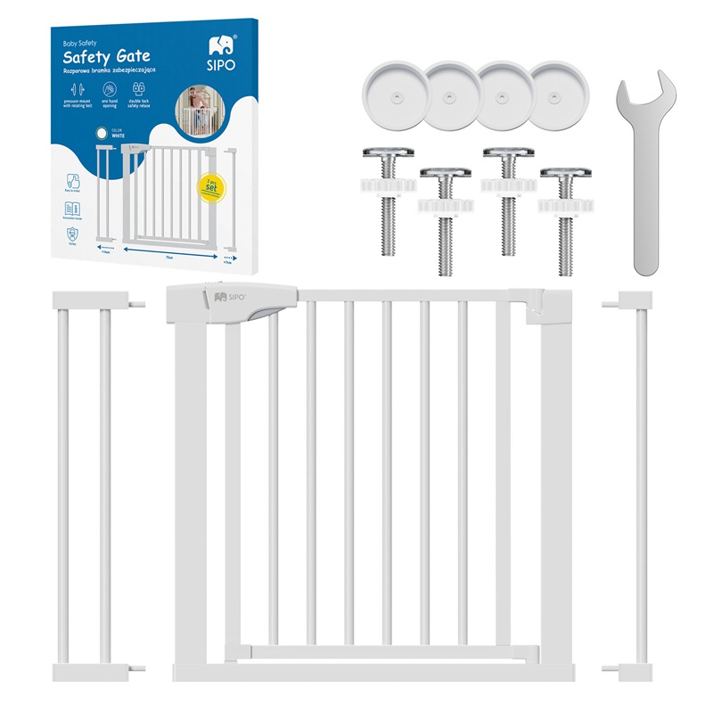 Poarta Siguranta Sipo White | Protectie Copii 75-103cm - imagine 5