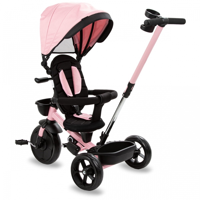 Tricicleta Kidwell Axel Roz, Scaun Rotativ, Control Parental - imagine 2