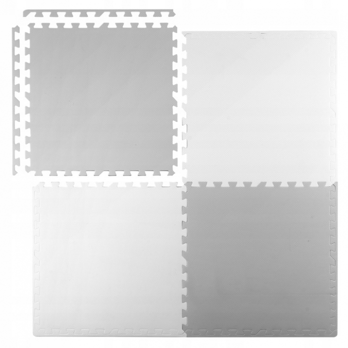 Salteluta joaca Ricokids 120x120 cm Alb-Gri - imagine 3