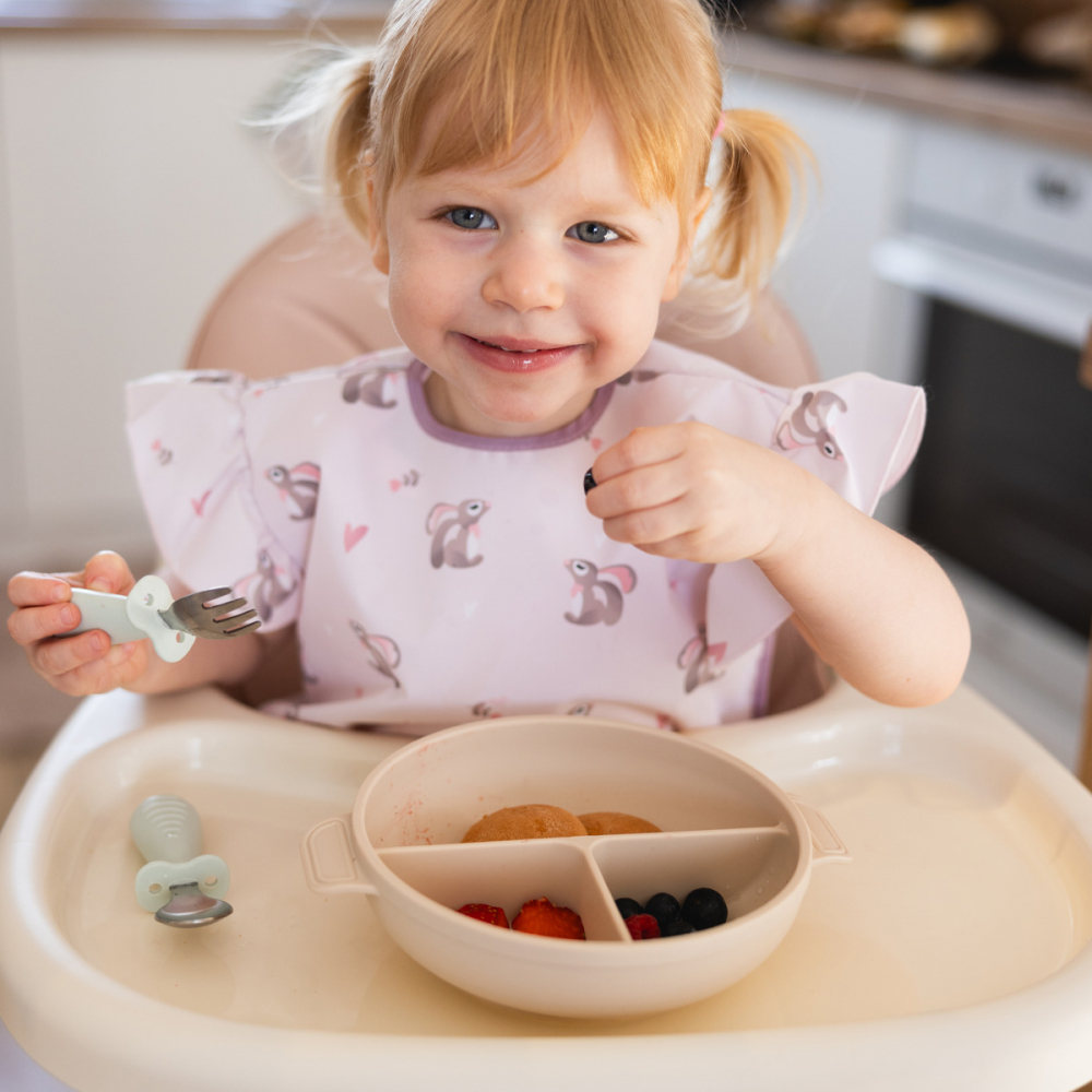 Farfurie Babyono Silicon cu Ventuza Bej - imagine 5
