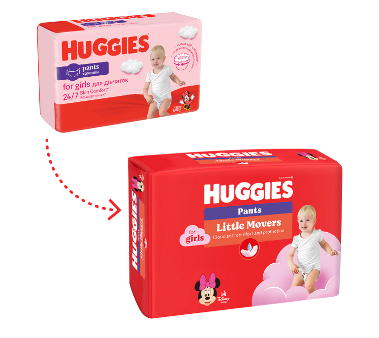 Huggies Pants Girl 15-25kg - Libertate Mișcare