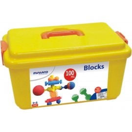 InterBlocks 100 piese Miniland | Construcție și Creativitate - imagine 3