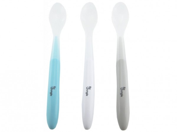 Set 3 Lingurițe Bo Jungle Silicon Albastru