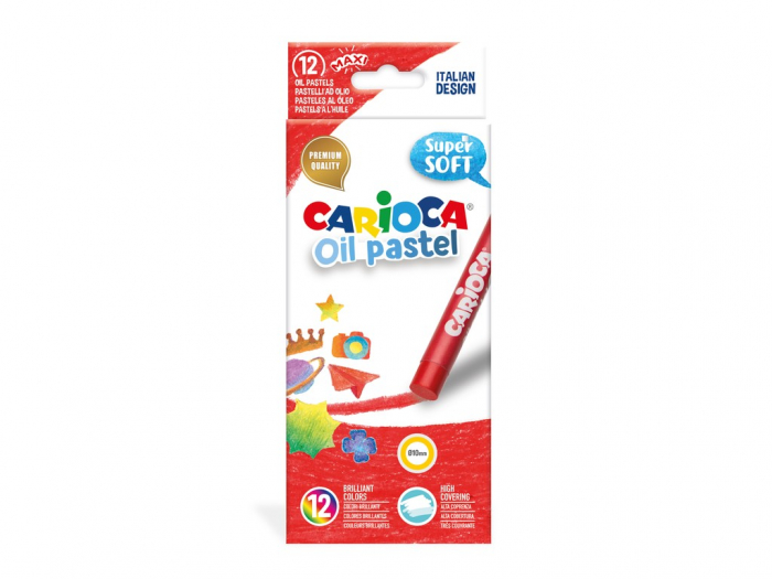 Set 12 Creioane Cerate Carioca Oil Pastel Maxi