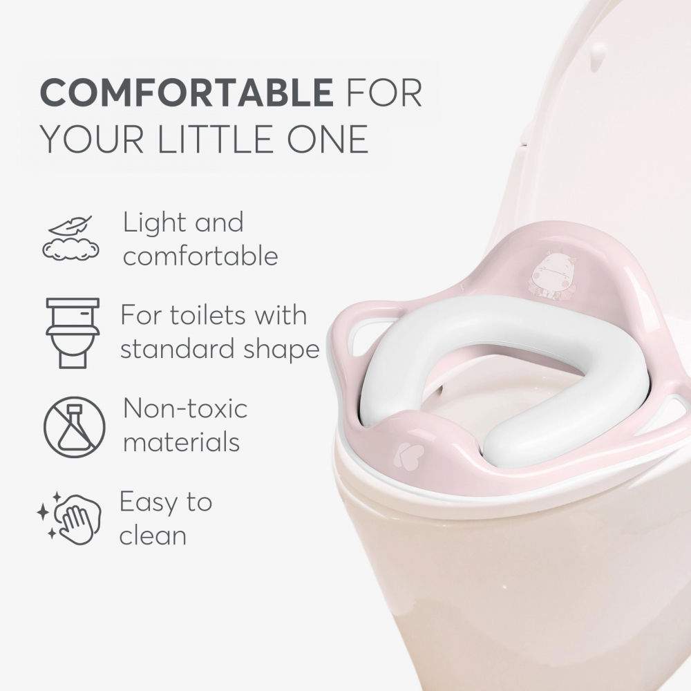 Reductor toaletă KikkaBoo Soft Hippo Pink - imagine 3