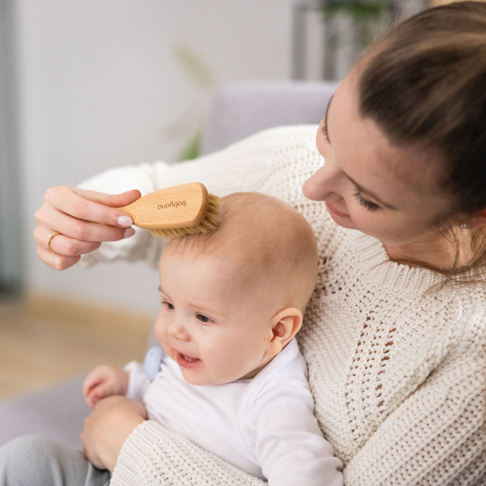 Perie Bebelusi Babyono din Lemn cu Peri Naturali - imagine 4