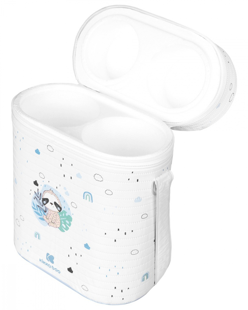 Suport Termoizolant KikkaBoo Savanna Blue 2 Biberoane - imagine 3