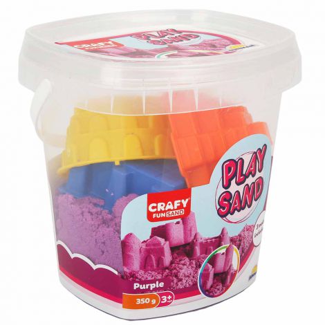 Nisip Kinetic Crafy Mov, 350gr cu 3 Unelte - imagine 2