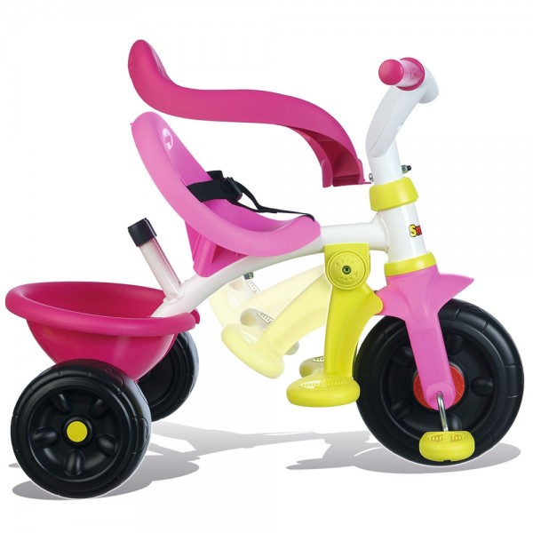 Tricicleta Smoby Be Fun Pink, Maner Parinti