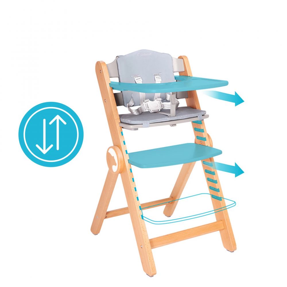 Scaun Kidnort Drommer Grey - 11 niveluri reglaj - imagine 5