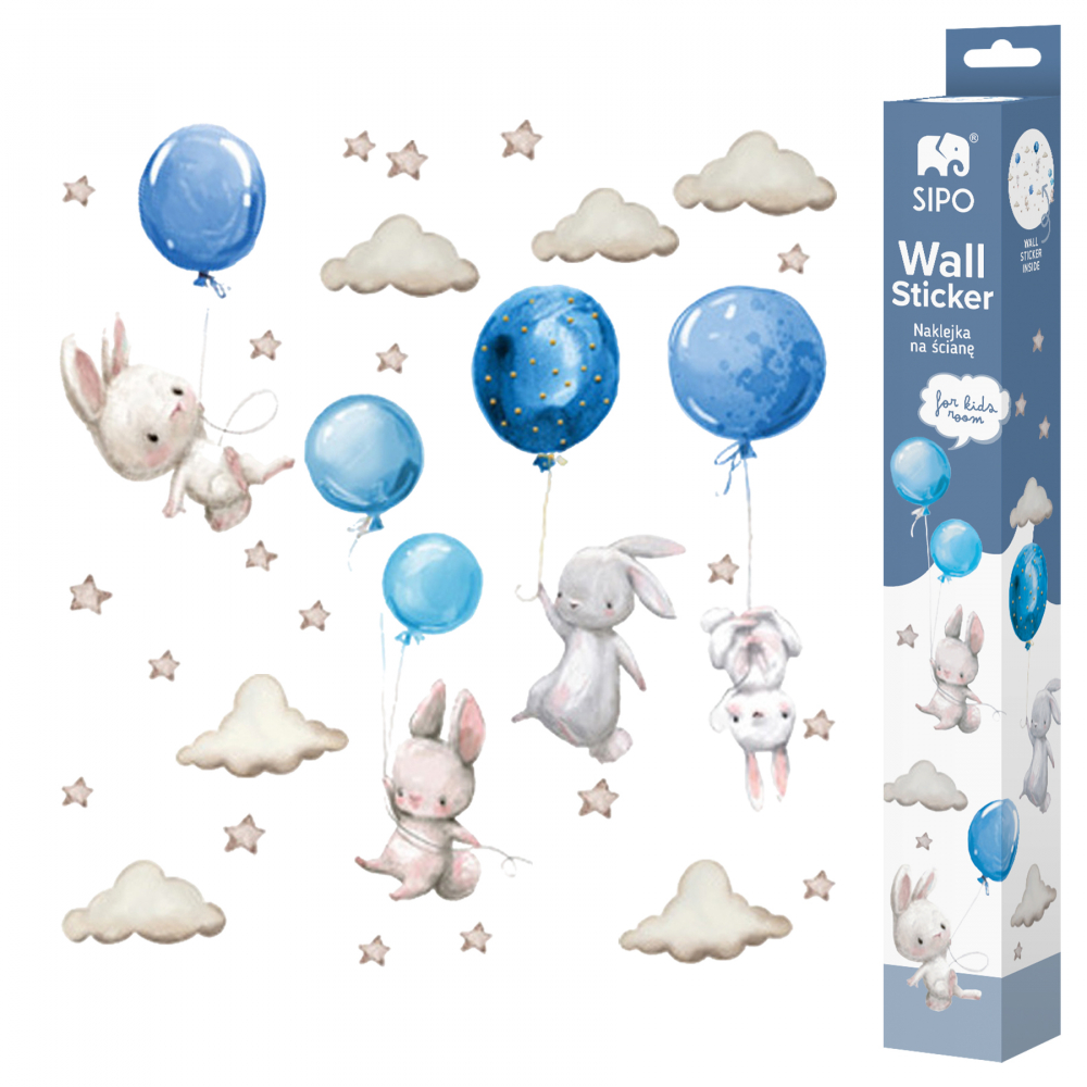 Sticker Decorativ Iepurași SIPO, 70x49 cm - imagine 4