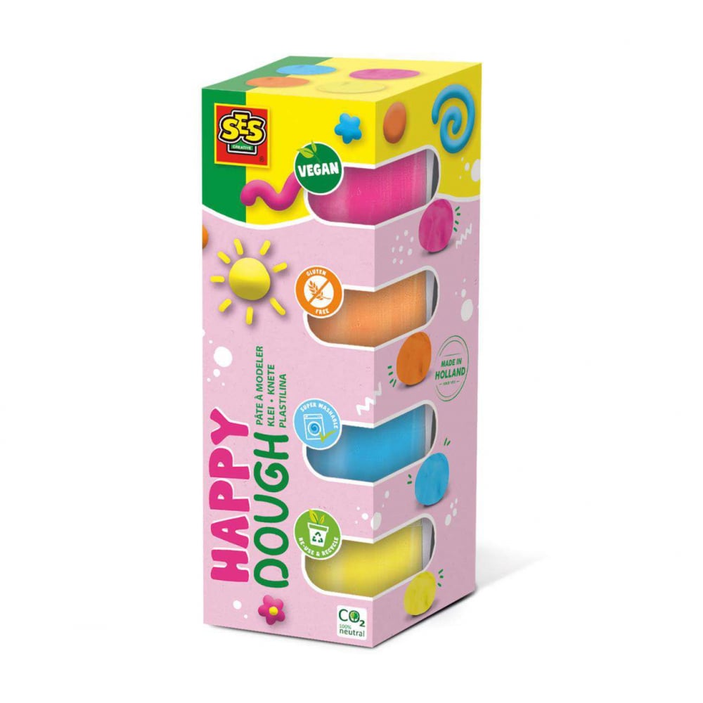 Plastilina Happy 4 Culori Ses Creative | Modelaj Creativ