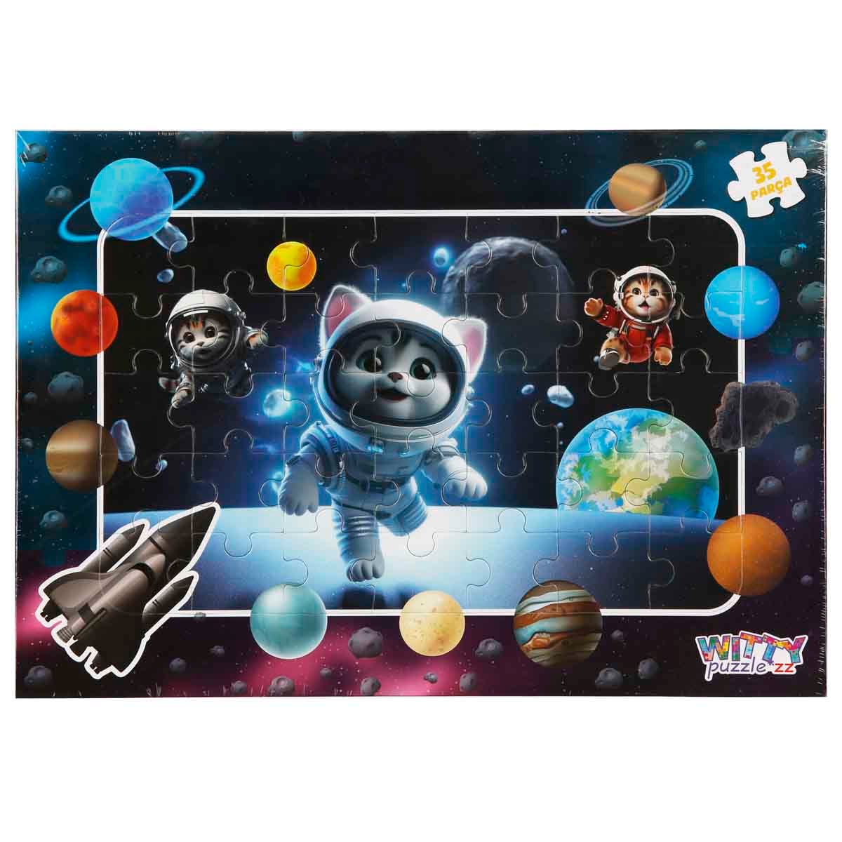 Puzzle Pisica Astronaut 35 piese Witty Puzzlezz