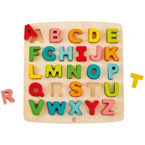 Hape Puzzle Alfabet Chunky - Jucărie Educativă din Lemn