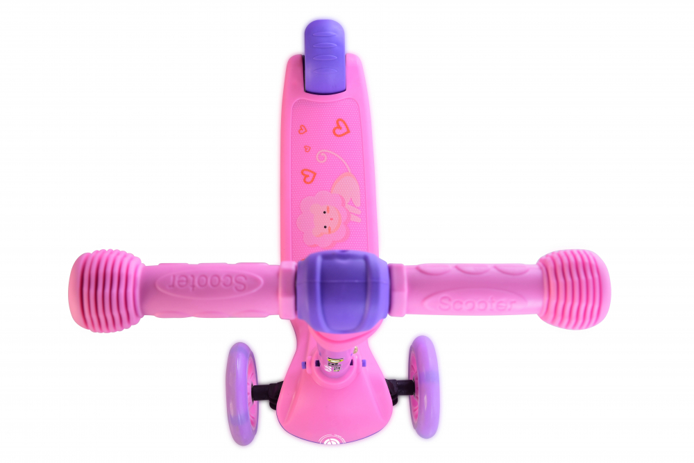 Trotineta Lorelli Pink Lion cu LED și Ghidon Reglabil - imagine 3