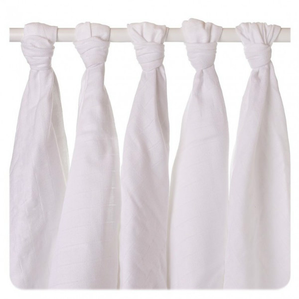 Set 5 Museline XKKO Bumbac Organic 70x70cm - imagine 2