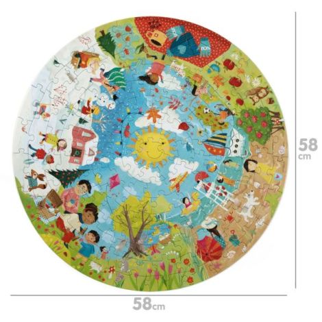 Puzzle Rotund Boppi Anotimpuri - 150 Piese Eco - imagine 3